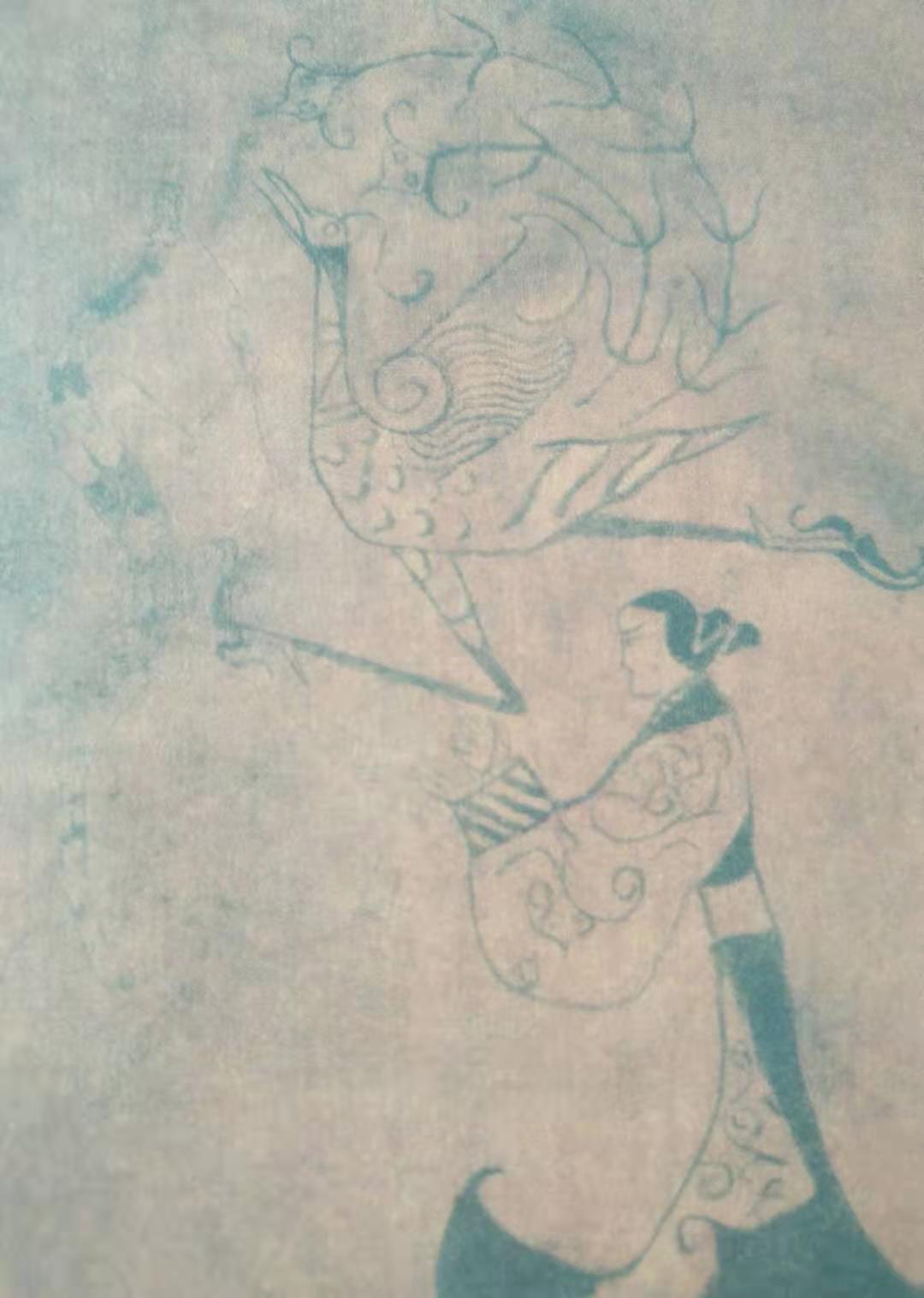 先秦帛画《龙凤仕女图》